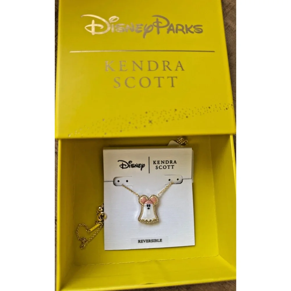 2026 Disney Parks Kendra Scott Mickey Mouse Ghost Necklace NEW Box